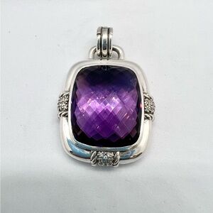 David Yurman Albion Pendant with Amethyst and Diamonds
